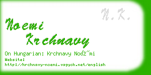 noemi krchnavy business card